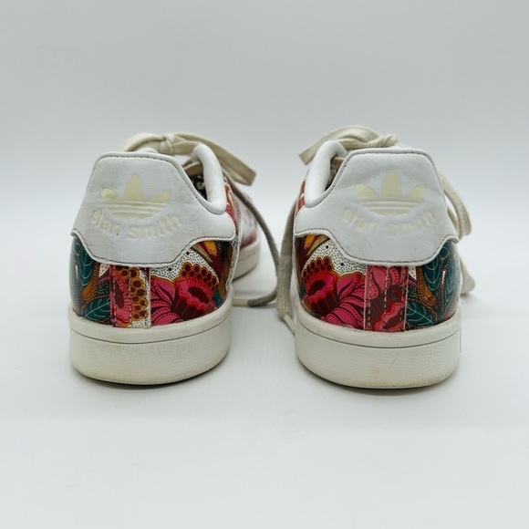 ADIDAS STAN SMITH WOMENS COLORFUL FLORAL & FRUITY LACE UP LEATHER SNEAKERS SZ 7 - Picture 6 of 15
